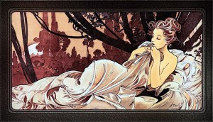 Dusk by Czech Painter Alphonse Mucha